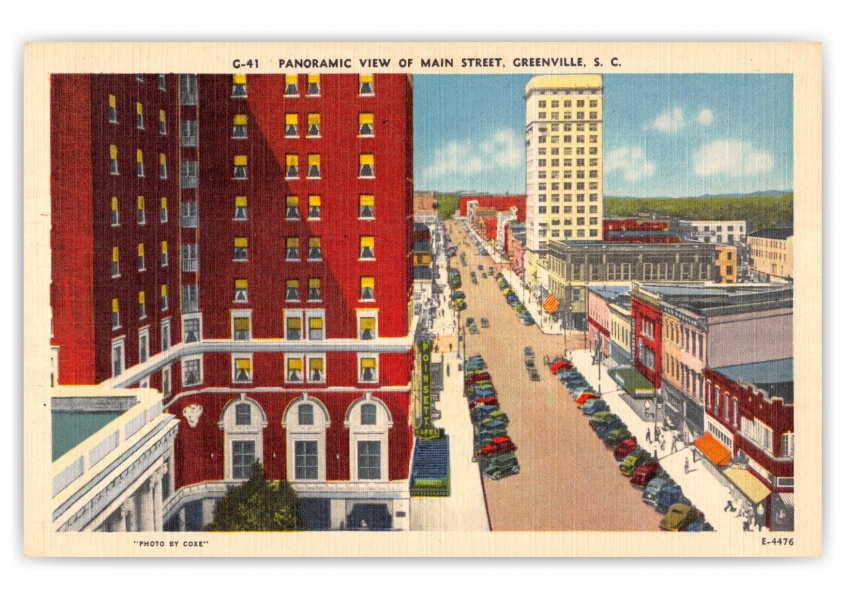 Greenville, South Carolina, panorama of Main Street