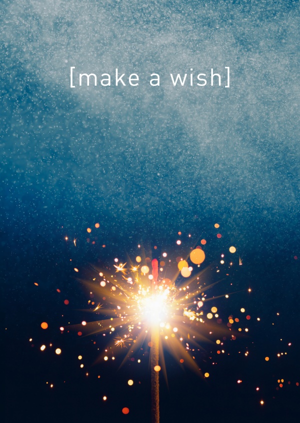 Sparkler make a wish birthday quote