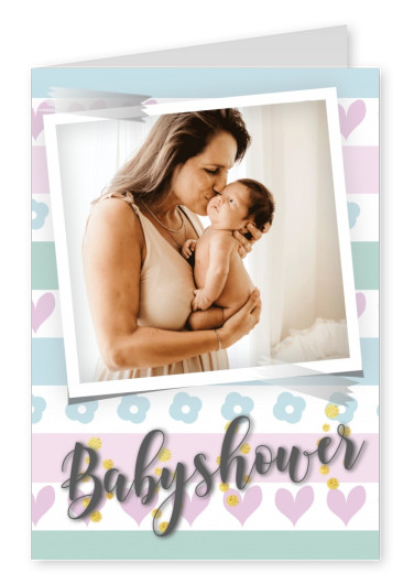 postcard saying Babyshower