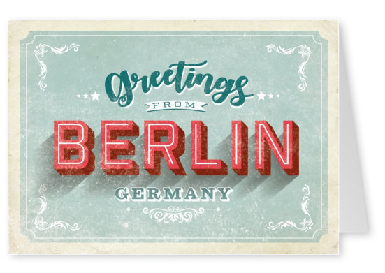 Berlin - Vintage Style Greetings from Berlin Germany