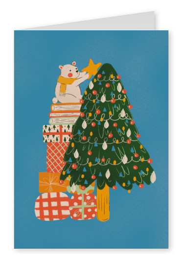 Christmas card bear