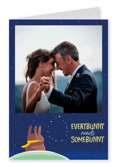 postcard Every bunny needs somebunny