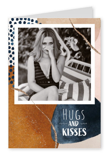 postcard Hugs and kisses