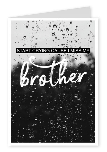 I MISS MY BROTHER Postcard quote