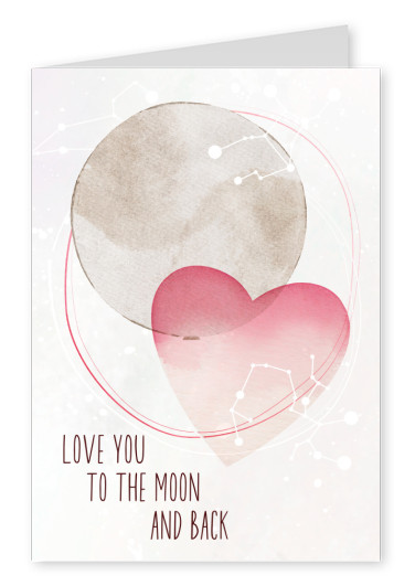 postcard Love you to the moon and back