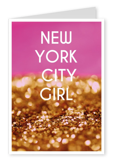 NEW YORK CITY GIRL Postcard Quote Card