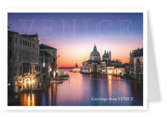 Thomas Kinkade Dealer Postcard Venice Sunset on the Grand Canal Italy Gondola