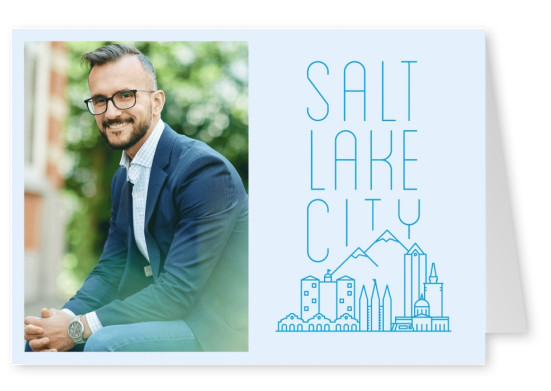Salt Lake City Skyline Graphic