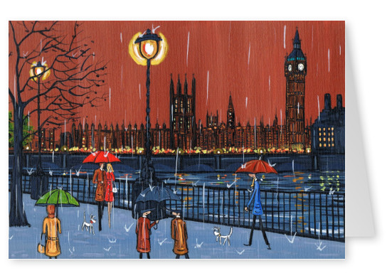 Painting from South London Artist Dan Big Ben rain