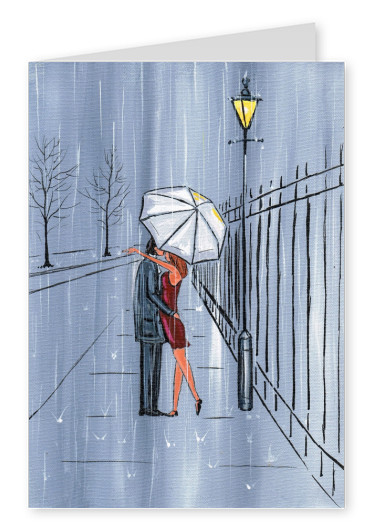 Painting from South London Artist Dan Kiss in the rain