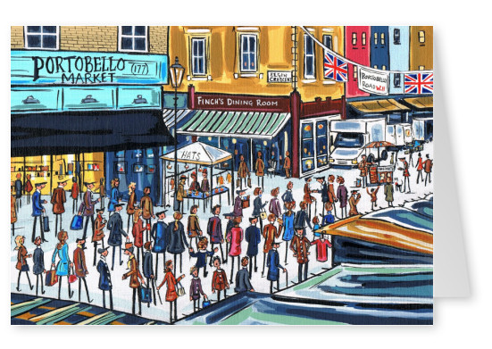 Painting from South London Artist Dan Portobello Market