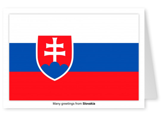 Postcard with flag of Slovakia