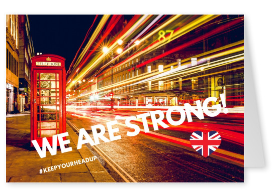 WE ARE STRONG postcard design