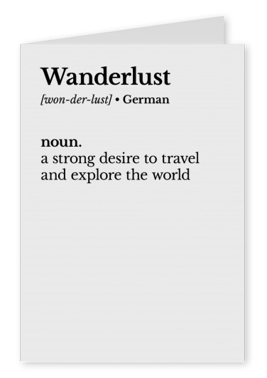 Wanderlust definitie