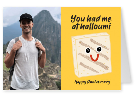 You had me at halloumi. Happy Anniversary!