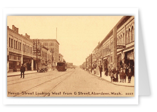 Aberdeen Washington Heron Street Looking West from G Street