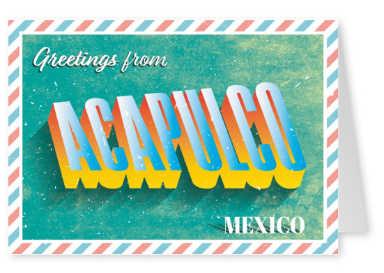 Retro postcard Acapulco