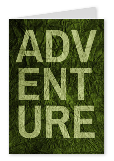 adventure quote postcard