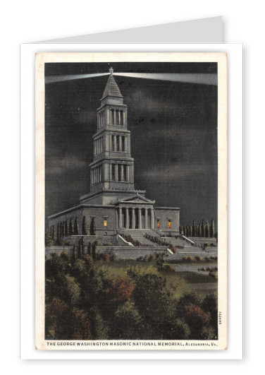 Alexandria, Virginia, George Washington masonic National Memorial at night