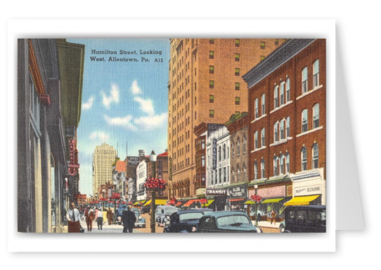 Allentown, pennsylvania, Hamilton Street looking west