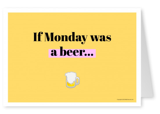 Als maandag was een bier