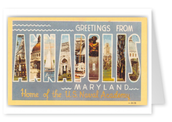 Annapolis Maryland Large Letter Greetings