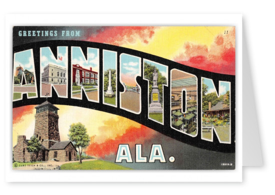Anniston Alabama Large Letter Greetings 