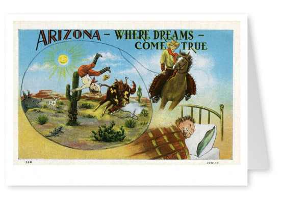 Curt Teich carte Postale de la Collection des Archives de l'Arizona, où les rêves deviennent réalité
