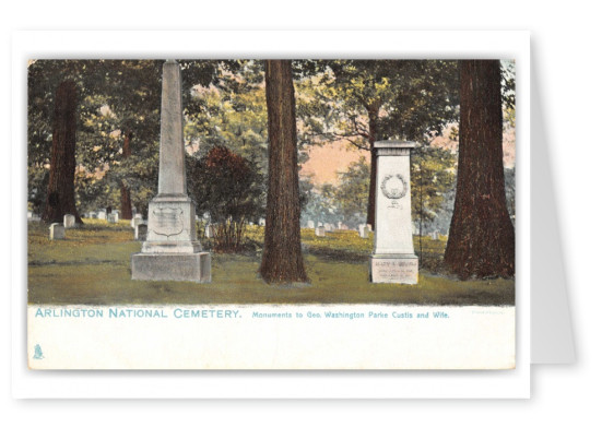 Arlington, Virignia, National Cemetery, Monument of Geo. Washington Parke Custie and Wife
