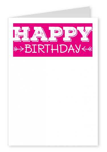 birthday wishes with arrows (pink)