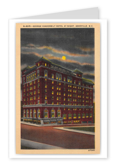 Asheville North Carolina George Vanderbilt Hotel at Night