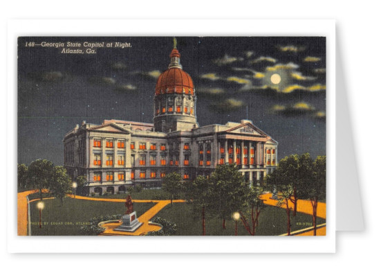 Atlanta Georgia State Capitol at Night