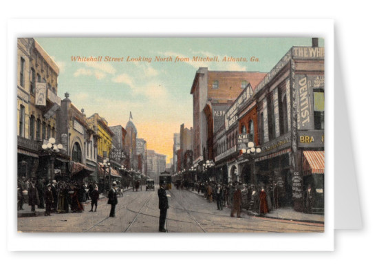 Atlanta Georgia Whitehall Street Looking North from Mitchell