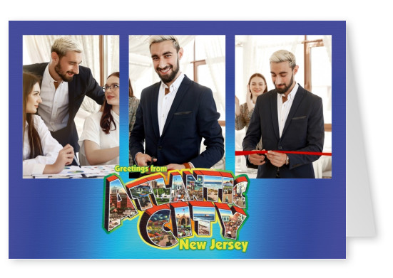 vintage cartolina saluti da Atlantic City, New Jersey
