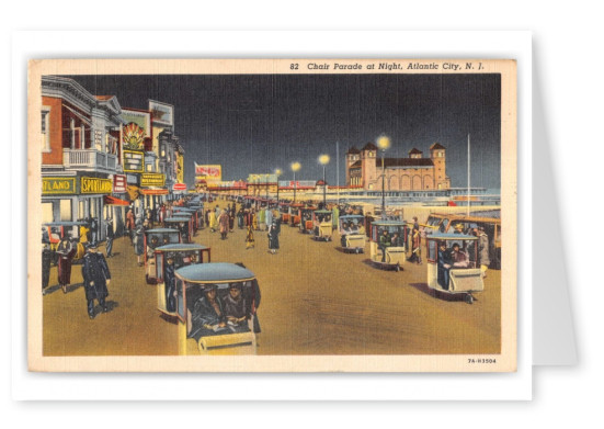 Atlantic City, New Jersey, Chair Parade at Night