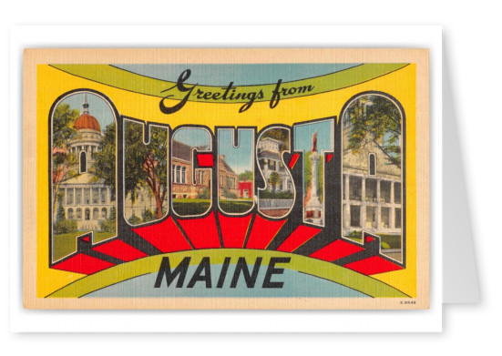Augusta Maine Large Letter Greetings