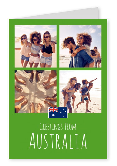 cartão de saudação Saudações da Austrália