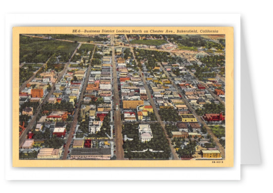 Bakersfield California Business District Looking North on Chester Avenue