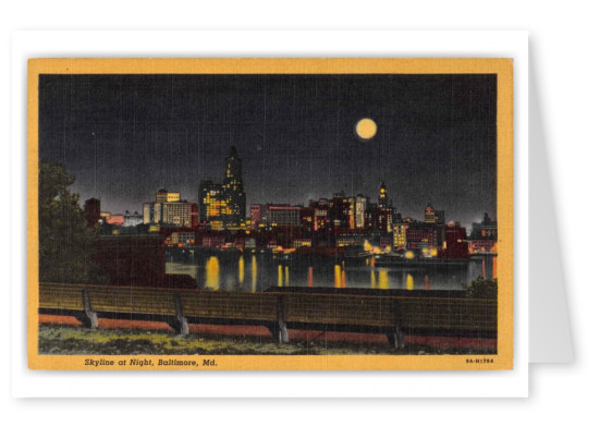 Baltimore Maryland Skyline at Night