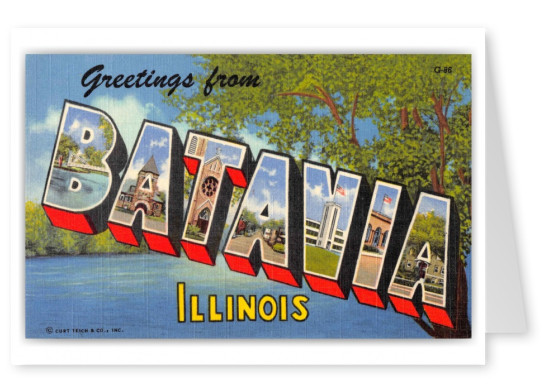Batavia Illinois Large Letter Greetings