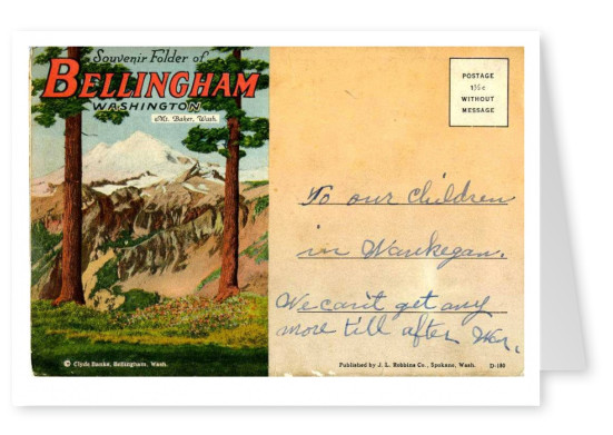 Curt Teich Postal Colección De Archivos De Bellingham, Washington