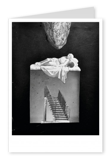 Belrost collage surréaliste escalier