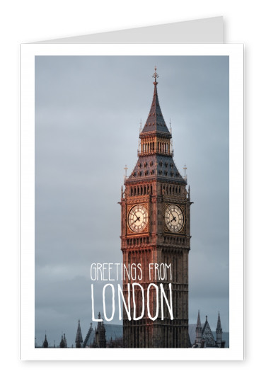 greetingcard with a photo of bigben