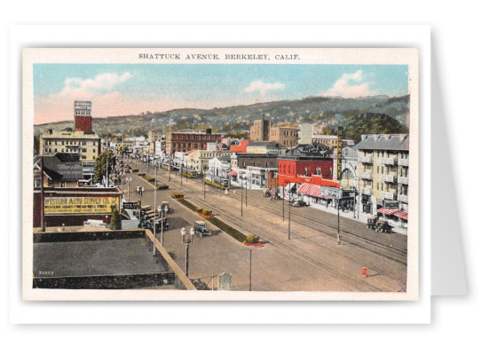 Berkeley California Shattuck Avenue Birds Eye View