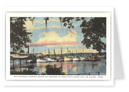 Biloxi, Mississippi, shrimp boats at Anchor