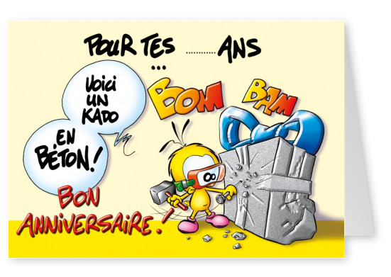 Le Piaf Cartoon Bon Aniversário