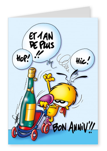 Le Piaf Cartoon Bon Anno 1 de plus