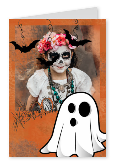 Over-Night-Design Halloween card Boo