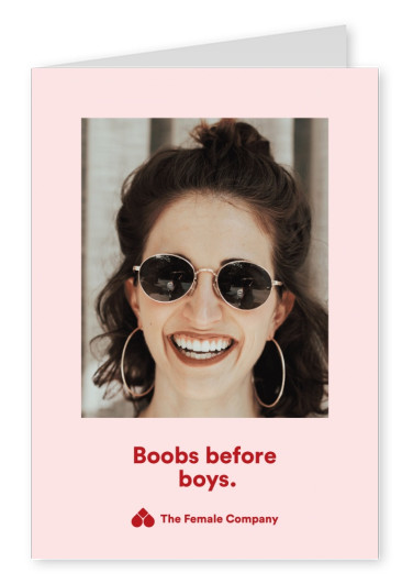THE FEMALE COMPANY postcard boobs before boys