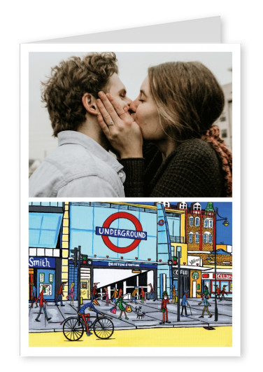 Ilustración del Sur de Londres, el Artista Dan Brixton de la estación de